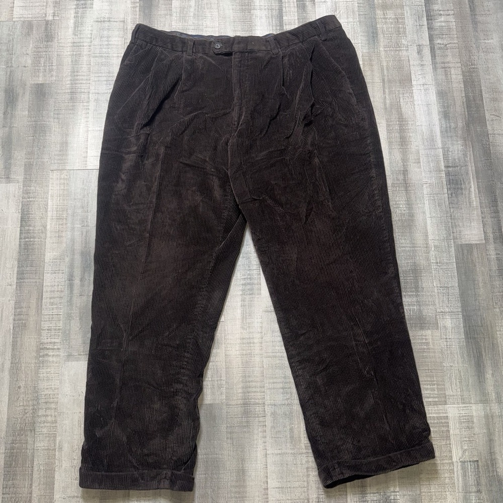 Lauren Ralph Lauren Men's Dark Brown Corduroy Straight Leg Pants Size 40x30